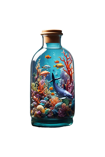 INOVATIX Set de 8 bucăți, autocolant ocean de sticlă, INOVATIX®. 6 cm