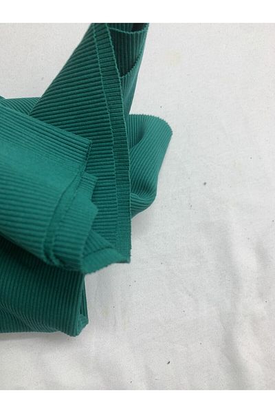 Yiğit Kumaş Green Camisole (Rib) Fabric, Piece 50X140 cm