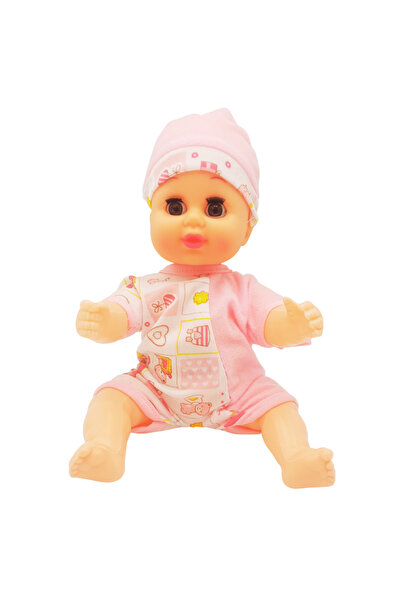 LUDIRO Κούκλα μωρού, με μουσική, κινούμενα χέρια και πόδια, 28x14x9 εκ., ροζ