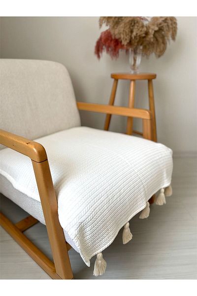 MuHu Home Tasseled Seat Cover Single [Cover for Seating Size 70X90]