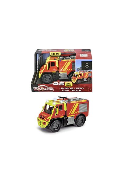 Simba MAJORETTE MERCEDES UNIMOG U530 FIRE ENGINE WITH SOUNDS AND LIGHTS