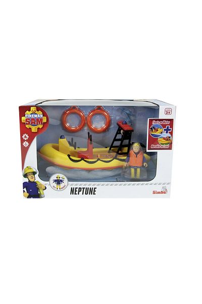 Simba FIREMAN SAM NEPTUNE BOAT WITH PENNY FIGURE AND ACCESSORIES
