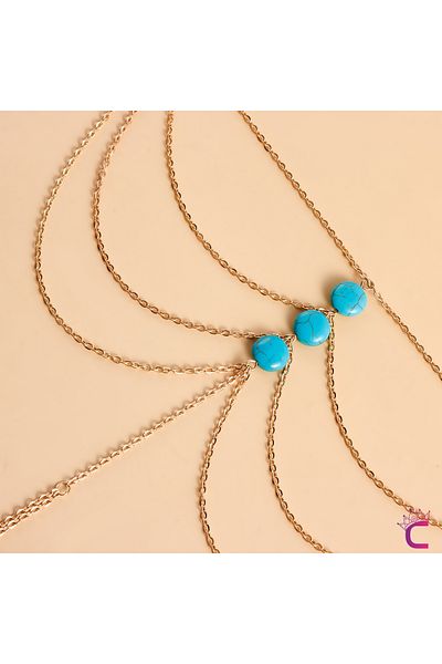 Cinderella Elegant Natural Stone Foot Shahmeran - Sea Combination Foot Bracelet Chain Women's Shahmeran