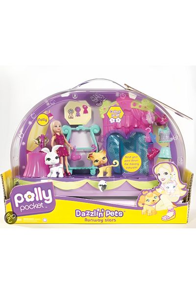 LUDIRO Polly Pocket Playset, Animal Podium, Multiple Accessories