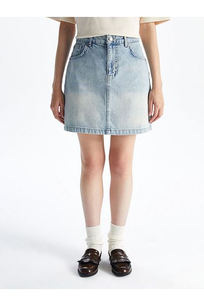 LC Waikiki New Season Standard Fit Women's Jean Skirt - S59921Z8