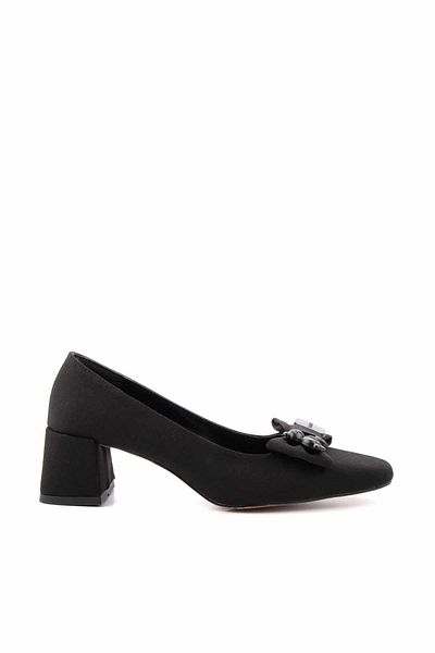 Bambi Matte Black Women's Classic Heeled Shoes K 01213355538