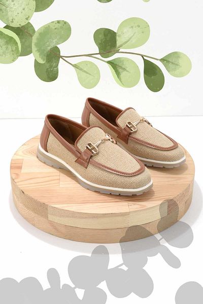Bambi Γυναικεία Loafer Παπούτσια Beige Tan K 01225092628