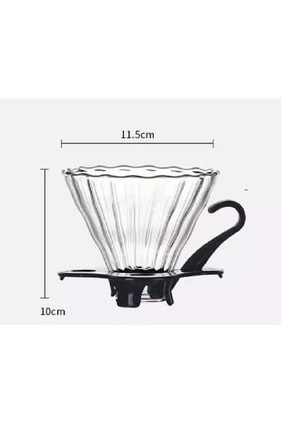 X LOT Glass funnel Filter Cup for coffee V60