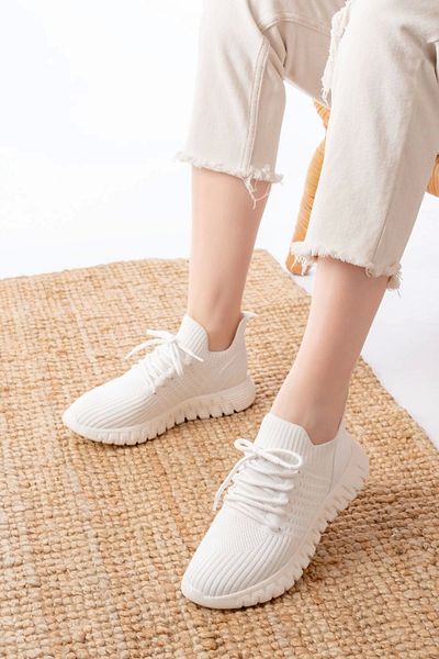 TB Terzi Bey Dm-501 White Lace-Up Failon Sole Casual Sports Shoes
