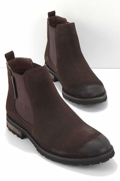 Hush Puppies Καφέ Δερμάτινες Ανδρικές Μπότες & Μποτάκια Hp1144177901