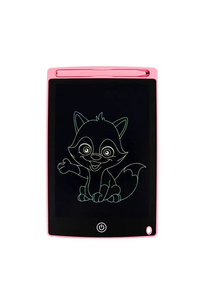 LUDIRO Tableta LCD pentru Scris si Desenat, Diagonala 12 Inch, Scris Multicolor, Roz