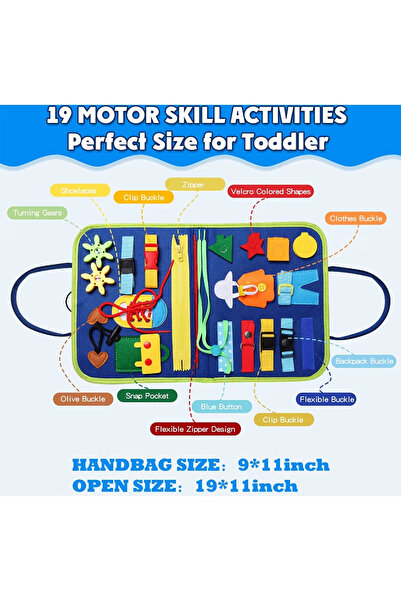 LUDIRO Διαδραστικό Βιβλίο Αισθητηριακής Μάθησης Montessori, Παιχνίδι Ταξιδιού, 25 Δραστηριότητες, Λεπτές Κινητικές Δεξιότητες