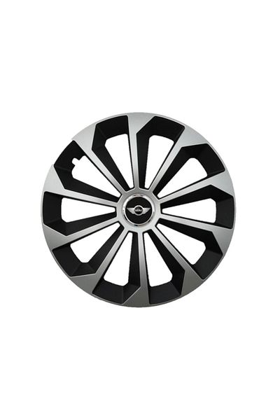 OEM Set de 4 capace de jantă Fame gri-negru cu inel R16, pentru gama auto Mini