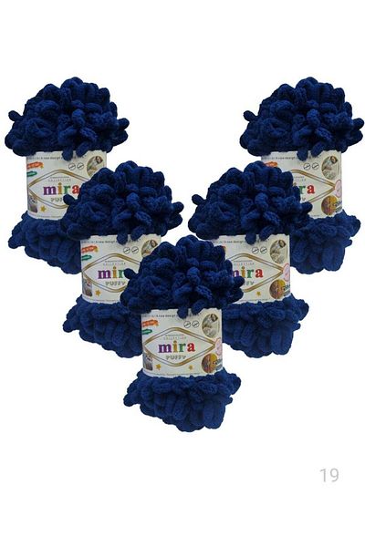 Mira 5 Rolls of Puffy Wool Yarn for Blankets and Bedspreads