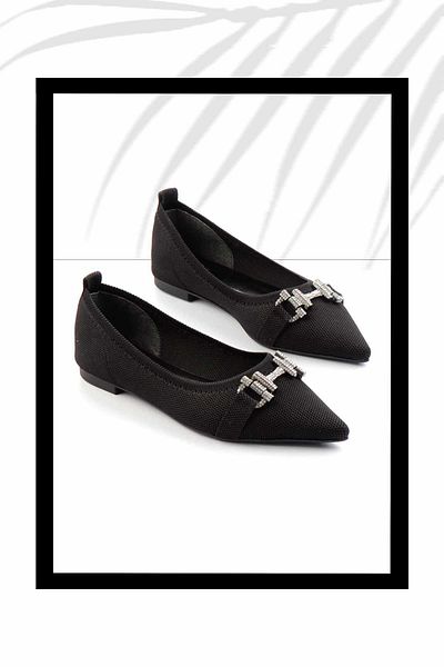 Bambi Black Knitwear Women's Ballerina Ballerina01327058182