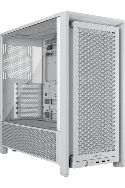 Corsair FRAME 4000D RS Mid Tower Case WHITE, Tempered Glass, 7 horizontal Expansion Slots