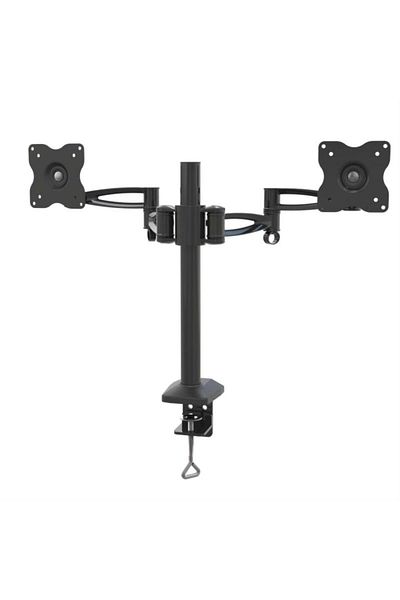 Barkan Dual Desk Monitor Stand, E642.B, 13 - 29, VESA 100x100, supports up to 4kg, black