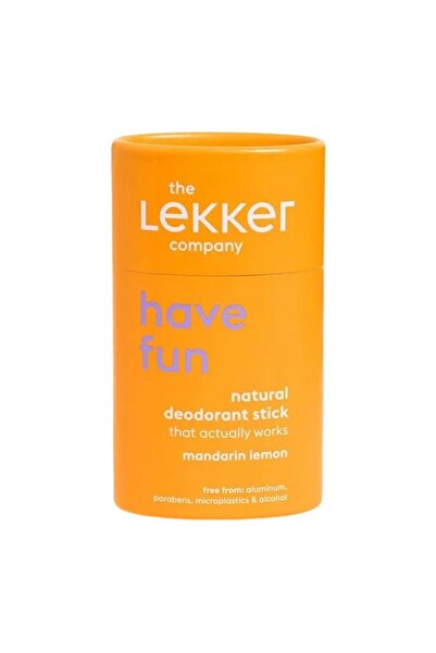 LEKKER Lekker deodorant stick, vegan, aluminum-free, Mandarin and Lemon 40g (zero plastic)