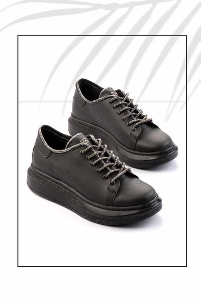 Bambi Black Platinum Stone Women's Sneaker K01449057609