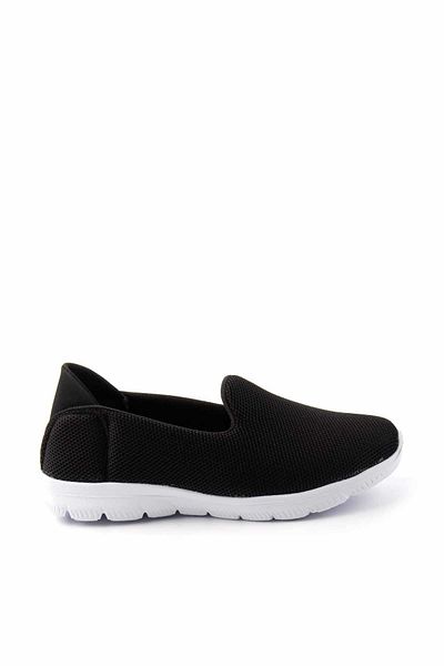 Bambi Schwarz-weiße Mesh-Damen-Freizeitschuhe K 01311003522
