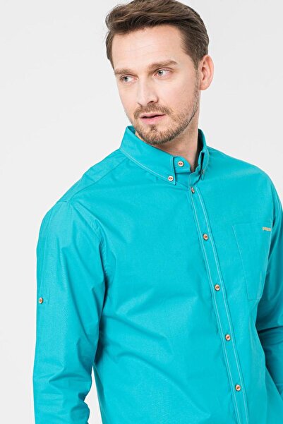 Pegas , Košile s naší kapsou na hrudi, Tyrkysová, 2XL