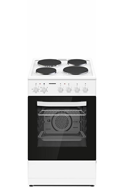 Heinner HFSC-S56E4HMWH 50x60 εκ. Ελεύθερης τοποθέτησης Ηλεκτρική Κουζίνα, Λευκή