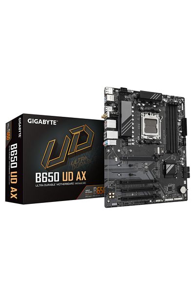 Gigabyte Placa de Baza B650 UD AX AM5, 4x DDR5, 1x DP 1x HDMI, 1x PCIE 4.0 x16 2x PCIE 3.0 x16