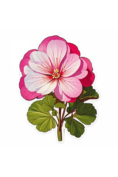 INOVATIX Set de 8 bucăți, autocolant cu geranium, INOVATIX®. 6 cm