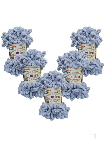 Mira 5 Rolls of puffy Wool Yarn for Blankets and Bedspreads