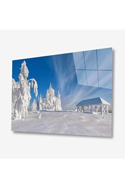 idealizbiz Sticlă Snowy Nature pentru pictură 4 mm Sticlă temperată durabilă