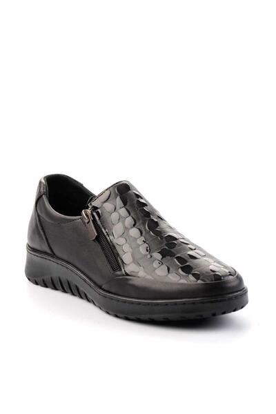 Bambi Black Black Leather Women's Casual Shoes K01331057003