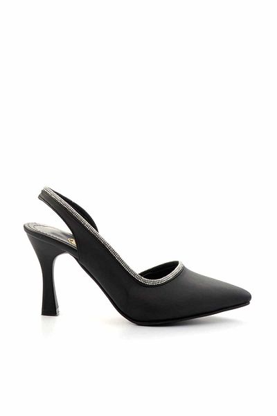 Bambi Matte Black Women's Classic Heeled Shoes K01471060138