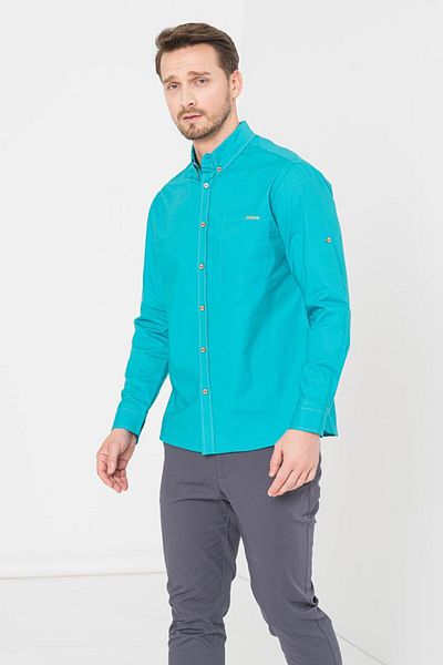 Pegas MEN'S CASUAL SHIRT TURQOISE S