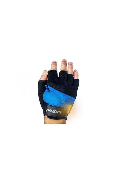 Pegas Cycling accessory PEGAS GLOVES WITH LED SIGNAL, XXXL, BLUE