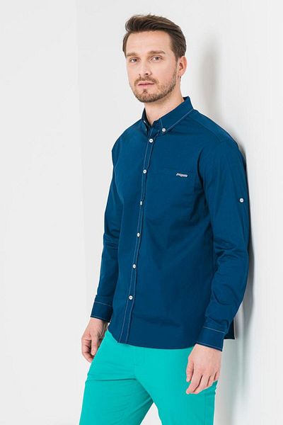 Pegas MEN'S CASUAL SHIRT LIGHT NAVY S