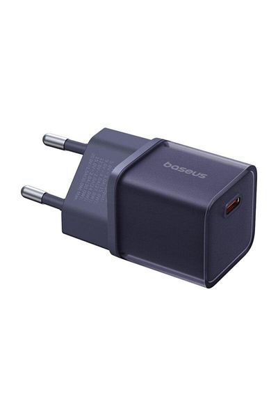 Baseus GaN5S mains charger, Quick Charge 30W, 1 x USB Type-C 5V/3.0A, dark purple