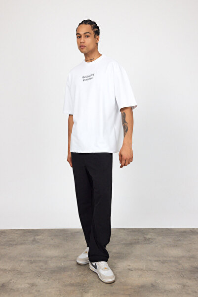 İLKCET MODA Tricou oversize unisex cu imprimeu pe spate