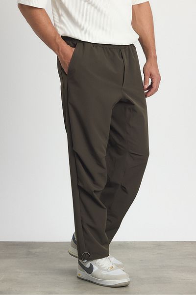 İLKCET MODA Lycra Stretchy Stopper Detail Baggy Trousers