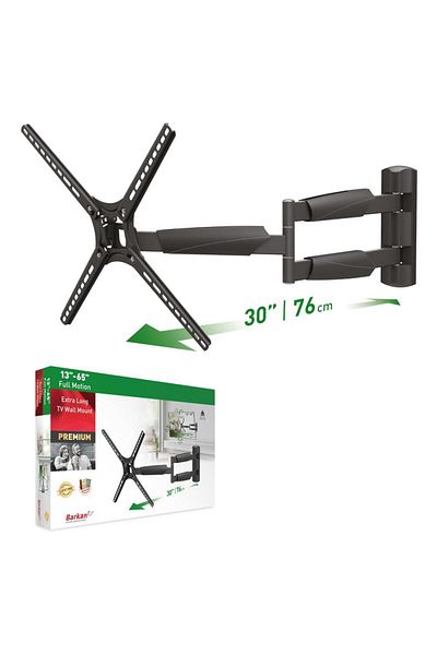 Barkan Barkan TV wall mount, with arm 13- 65, Max 36kg, VESA 400x400, black