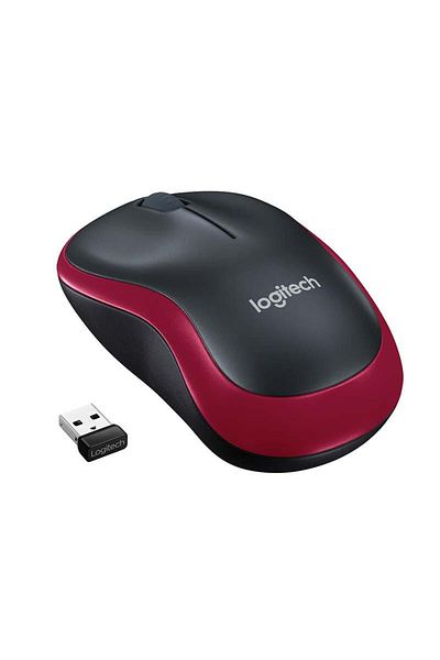 logitech Mouse M185 Wireless, 1000 DPI, rosu