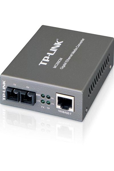 TP-LINK Omada 10/100/1000 Mbps RJ45 to 1000 Mbps Multi-mode SC Fiber Converter PORT: 1× Gigabit SC Por