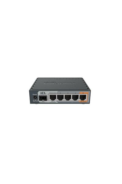 MIKROTIK 5-Port Gigabt Ethernet Router, RB760iGS, 5* 10/100/1000Ethernetports, CPU nominal freq