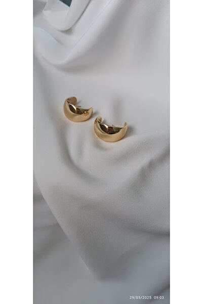 ARİ TAKI أقراط بتصميم فولاذي ذهبي