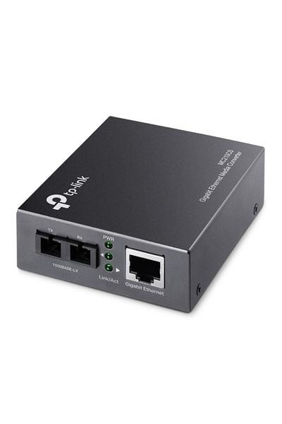TP-LINK Omada 10/100/1000 Mbps RJ45 to 1000 Mbps Single-Mode SC Fiber Converter PORT: 1× Gigabit SC Po