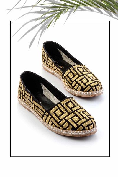 Bambi Black Gold Women's Espadrille K01534265718