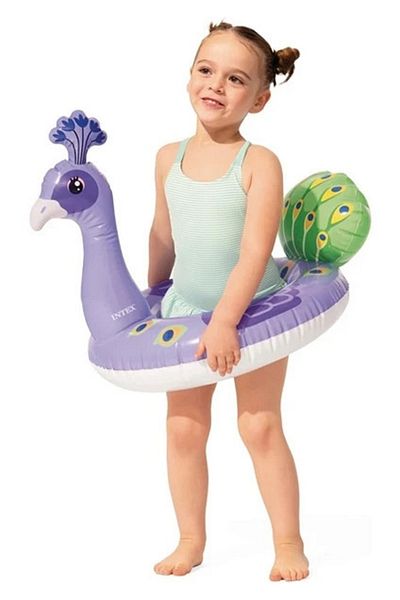 MAİN SHOP Intex Swan Printed Children's Bagel (3-6 Years) Inflatable Pool and Sea Swimming Ring M-59221