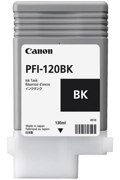 Canon PFI-120BK ink cartridge, black, capacity 130ml, for TM 200/205/300/305.