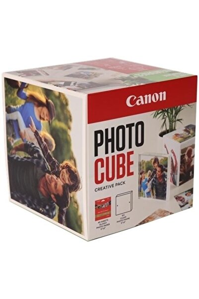 Canon Kit cub foto PP-201 13x13 cm, 40 coli + ramă foto, Alb/Albastru
