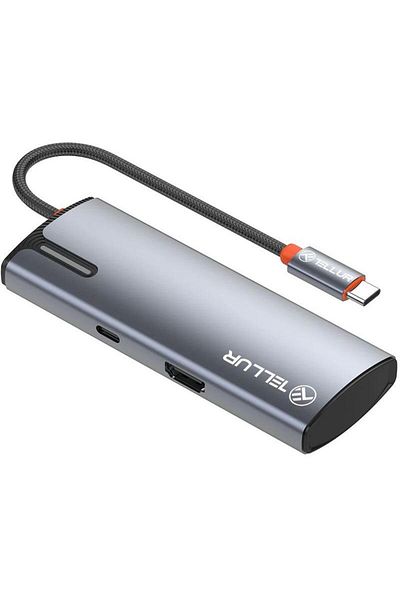 TELLUR Hub-uri USB Hub USBC 3.0 Tellur Basic, 4 port, gri