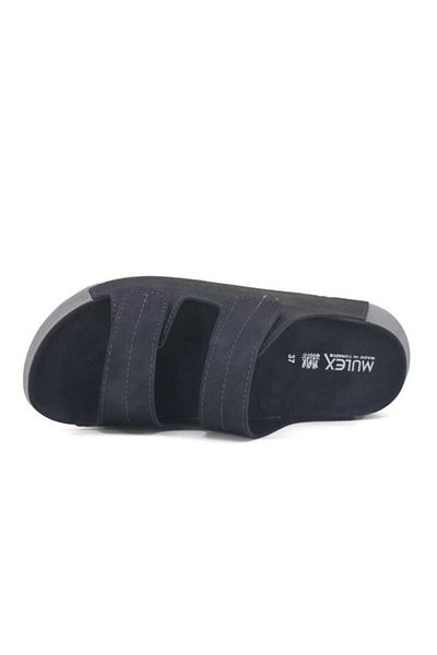 MULEX Women's Black Velcro Women's Slippers
